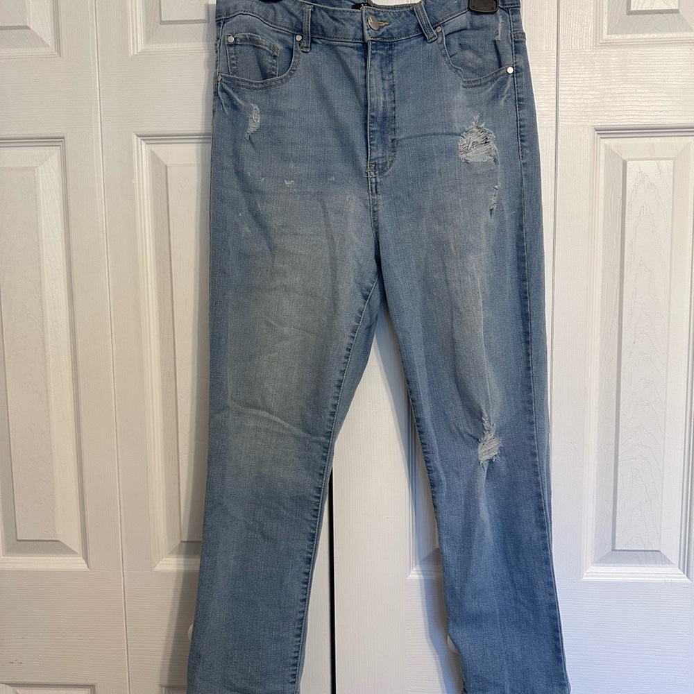 d. jeans Women's Light Blue Straight Leg Jeans